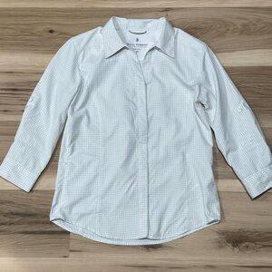 Royal Robbins Light Plaid Button Up Blouse Women’s XS